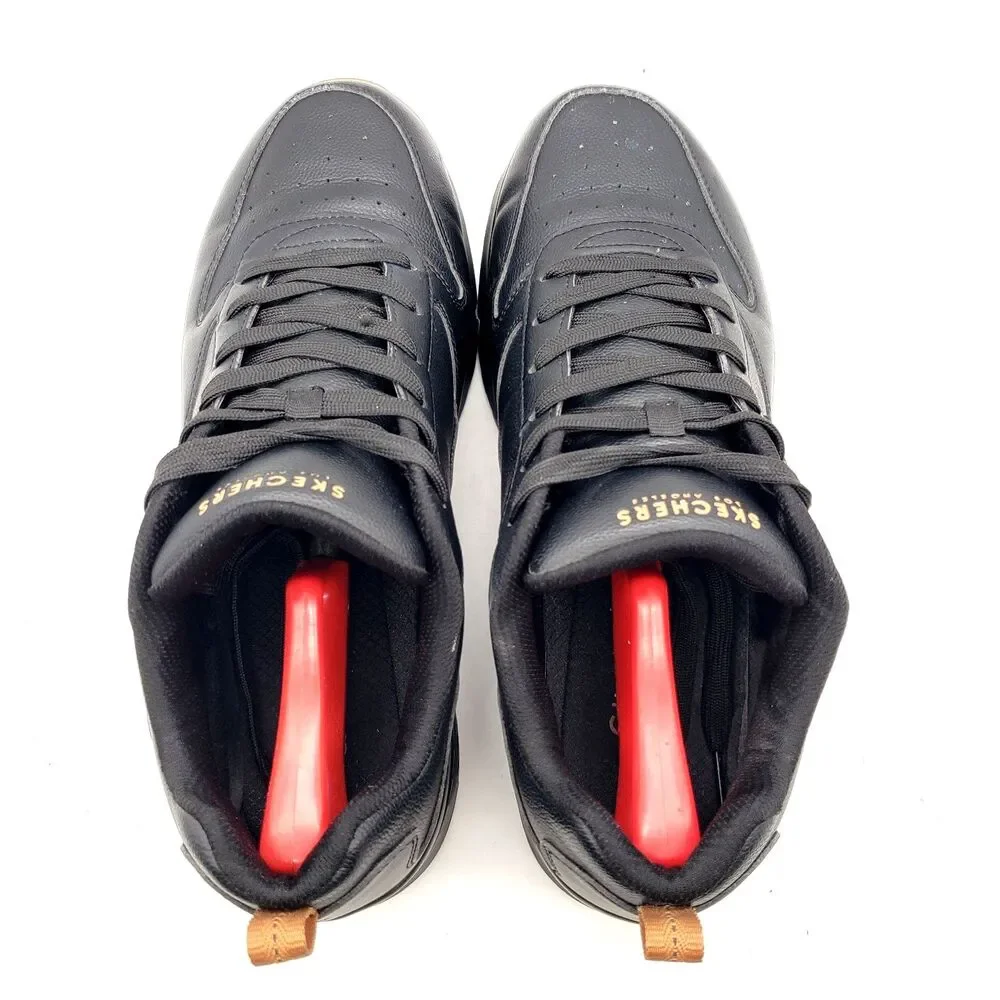 Skechers Uno Alder Black Gum Men's 12 Wide Casual Shoes Air Sneakers 183012 W